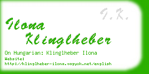 ilona klinglheber business card